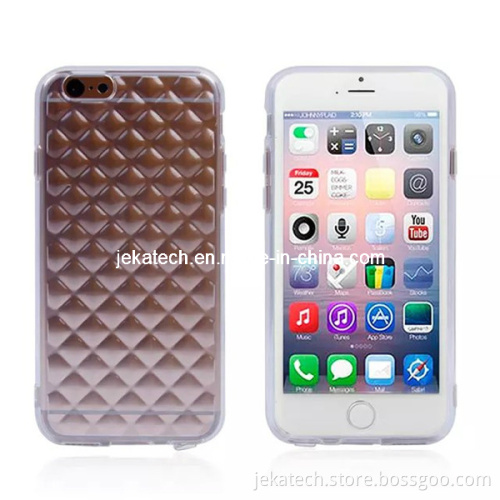 Diamond Pattern Transparent TPU Case for iPhone 6